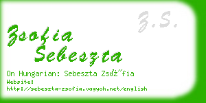 zsofia sebeszta business card